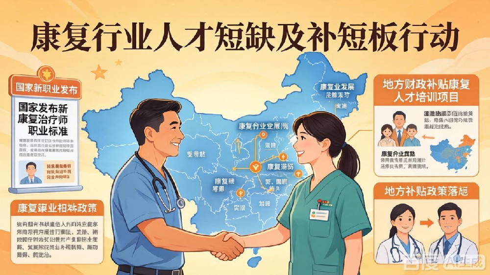 康复人才缺口加速补齐！新职业 + 补贴 + 培训三重政策发力